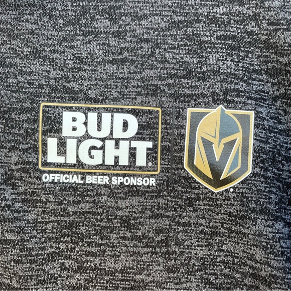 adidas 1/4-Zip Black/Grey "Bud Light" Las Vegas Golden Knights Pullover XL - Picture 5 of 13